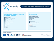 Tablet Screenshot of cjosteopathy.co.uk